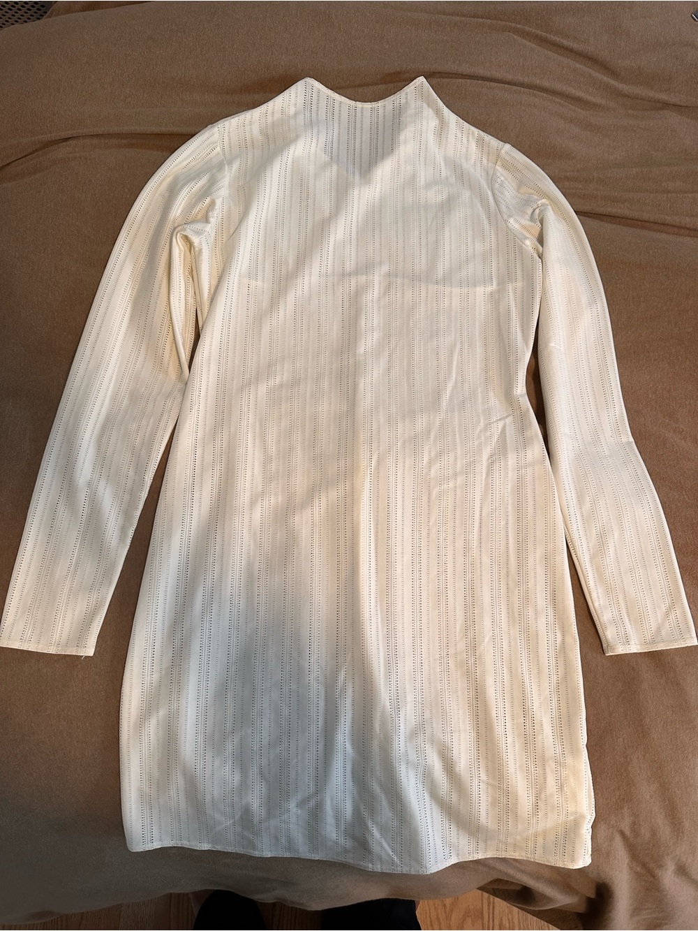 ALO Yoga Cream Long-Sleeve Mini Dress